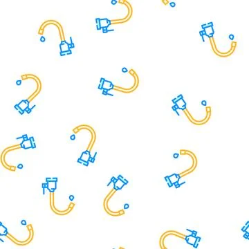 Drop faucet water vector seamless pattern Stock Illustration