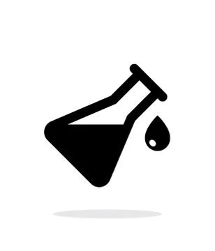 Drop from flask simple icon on white background 스톡 일러스트
