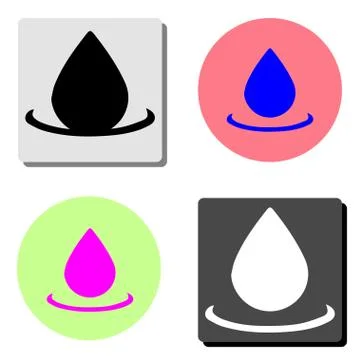Drop. flat vector icon Stock Illustration