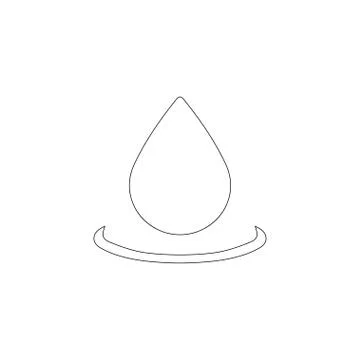 Drop. flat vector icon Stock Illustration