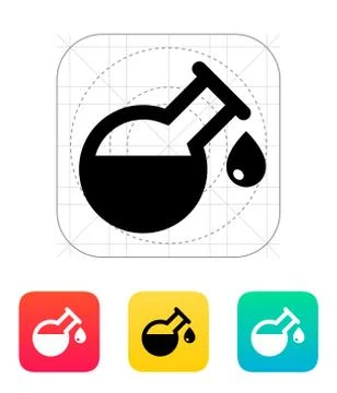 Drop from florence flask icon. Vector illustration. Stock-Illustration