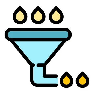 Drop funnel ink icon vector flat 库存插图