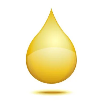 Drop of gold on a white background Stock Illustration