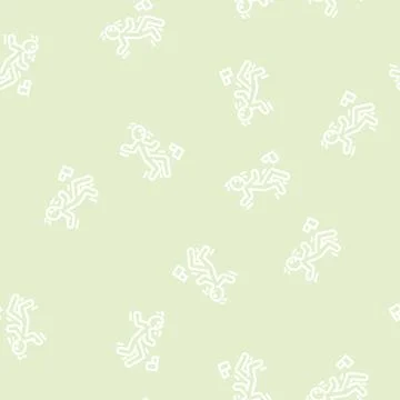 Drop head kick accident line vector seamless pattern Stock Illustration