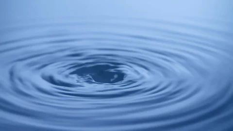 Drop hits water surface. Complete process in slow motion Stock Footage 90050030