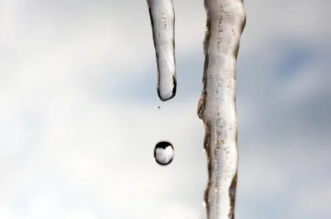 Drop from icicli Stock-Fotos