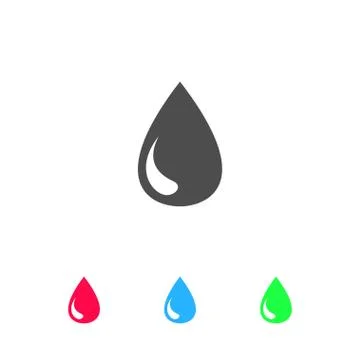 Drop icon flat Illustrazione stock