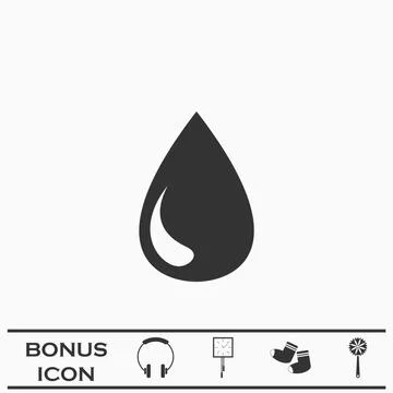 Drop icon flat イラスト素材