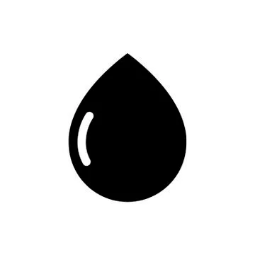 Drop icon in flat style Stock Illustration
