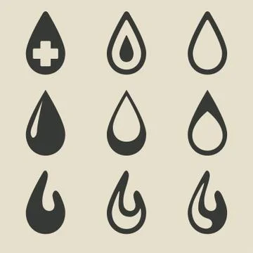 Drop icon set Stock-Illustration