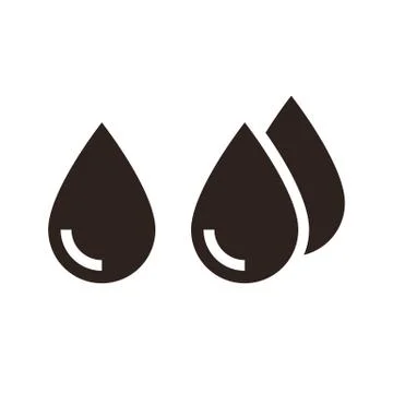 Drop icon set Stock Illustration