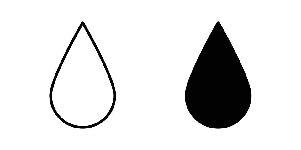 Drop icon set. Vector EPS 10 库存插图