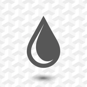 Drop icon, vector illustration. Flat design style 스톡 일러스트