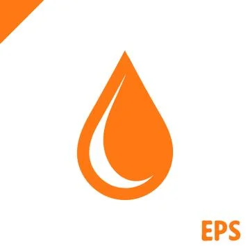 Drop icon, vector illustration. Flat design style Stock Illustration