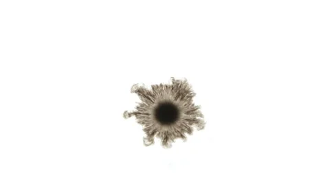 A Drop Of Ink Spreads On A White Background Stock Footage 54045822