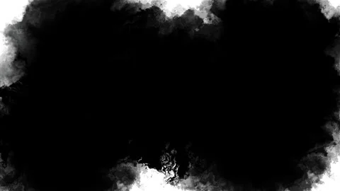 Drop ink transition Ink dripping and spreading throughout the frame. black and Stock Footage 312975478