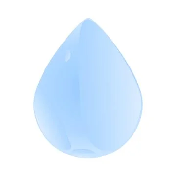 Drop isolated on white background. Blue water drop icon. Droplet logo shape. Stock Illustration
