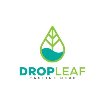 Drop leaf logo Stock Illustration