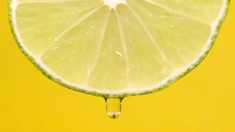 Drop from lime. Stock Footage 198864042