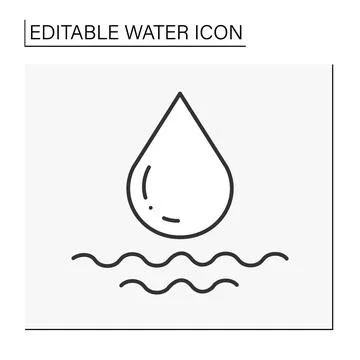 Drop line icon Stock Illustration