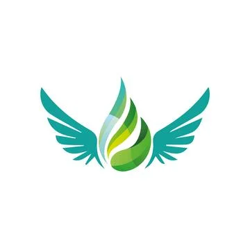 Drop logo design simple drop bird logodesign Stock Illustration