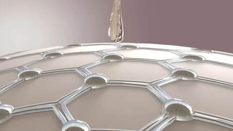 Drop a lotion or cream or serum. Clean the mess  and protect the 3D skin. EP Stock Footage 153461383