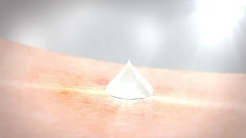 Drop a lotion Onto the skin to add moisture And protect the skin from 3d Stock Footage 152867982