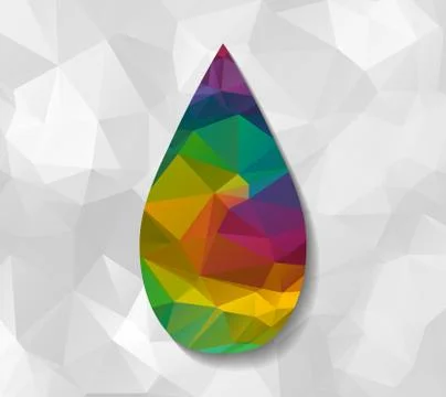 Drop low poly Illustrazione stock