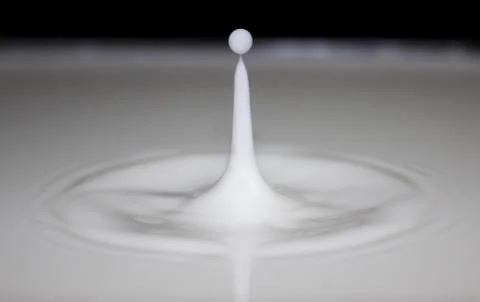Drop of milk Stock Photos