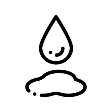 Drop Minor Bleeding Vector Sign Thin Line Icon Stock Illustration