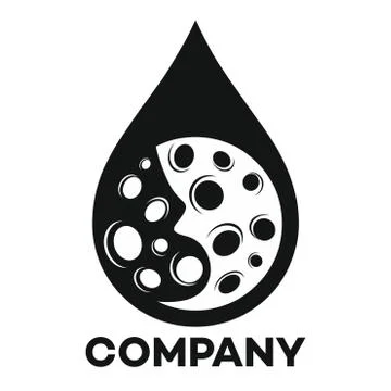 Drop moon logo Stock Illustration