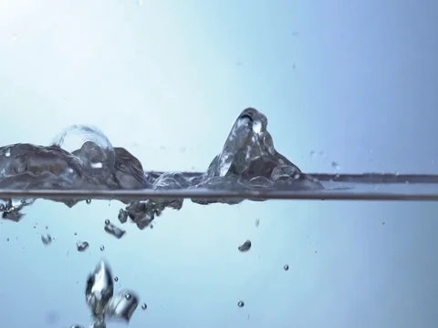 Drop of noodles in boiling water. Slow motion Stock-Footage 80364543