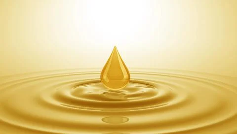 Drop of oil falls Stock Illustration