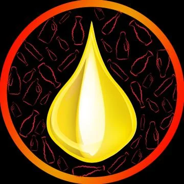 A drop of oil. Stock Illustration