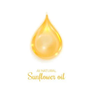 Drop of oil isolated on white background. Vector illustration Stock Illustration