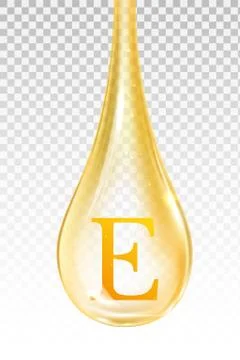 Drop oil, vitamin E. Isolated vector illustration Stock Illustration
