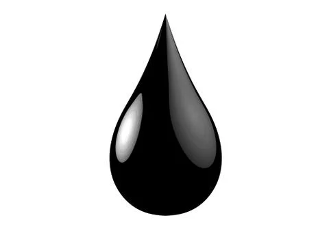 Drop of oil on white background Stock Illustration