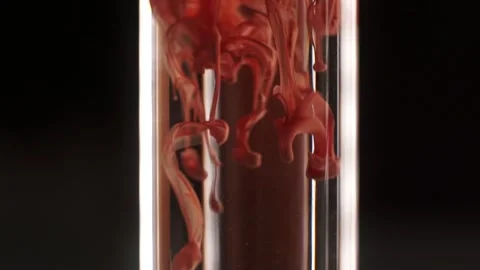 Drop Paint color mixture falls on water Colorful ink in water. Slow motion Stock-Footage 188750503