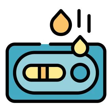 Drop pcr test icon vector flat Ilustración de archivo