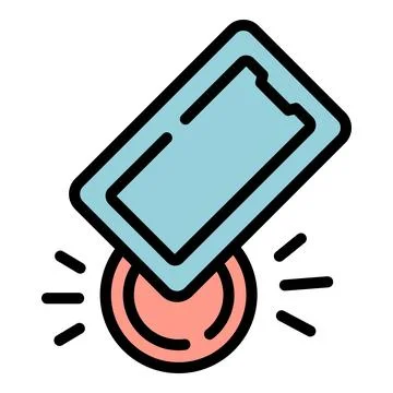 Drop phone case icon vector flat Illustrazione stock