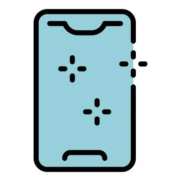 Drop phone glass icon vector flat Stock Illustration