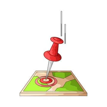Drop pin illustration Stock Illustration