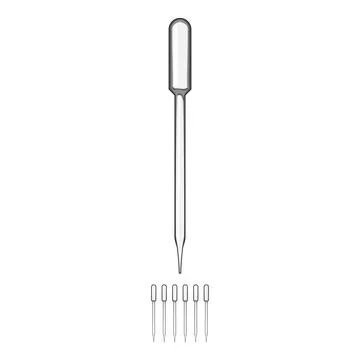 Drop pipette cartoon vector graphic Stock Illustration