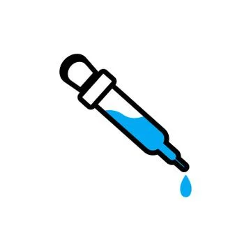 Drop pipette vector graphic design illustration Stock Illustration