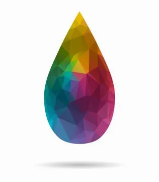 Drop poly icon イラスト素材