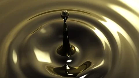 Drop of raw oil macro with the focus effect (drop 1) Stock Illustration
