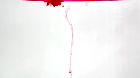 Drop Of  Red Ink In Water motion like smoke Stock-Footage 1051758