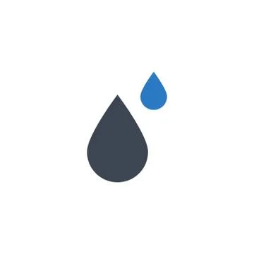 Drop related vector glyph icon. Stock Illustration