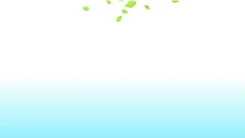 Drop off running green leaf into water Stock Footage