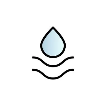 Drop, sea color gradient vector icon Stockillustratie